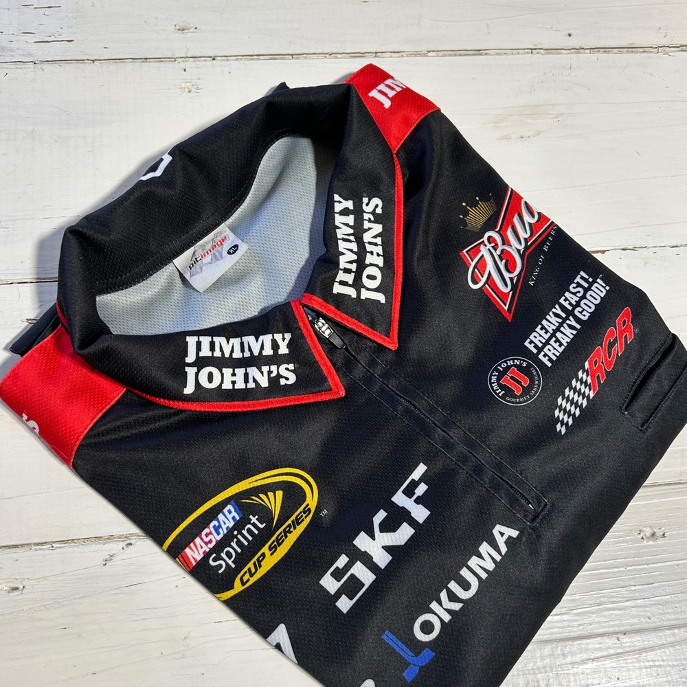 Pit‎ Image Jimmy Johns NASCAR Sprint Cup Series Pit Crew Shirt Mens XL Budweiser